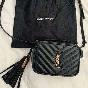 YSL Saint Laurent Lou Belt Bag Quilted Leather Blk